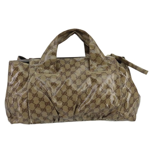 GUCCI GG Crystal Hand Bag Beige Gold 197020 Auth hk1740 - Picture 2 of 16